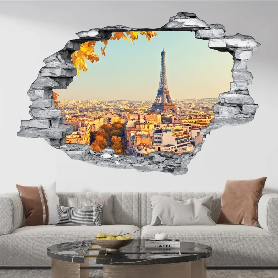 Hole In The Wall Sticker - Optical illusions - Paris