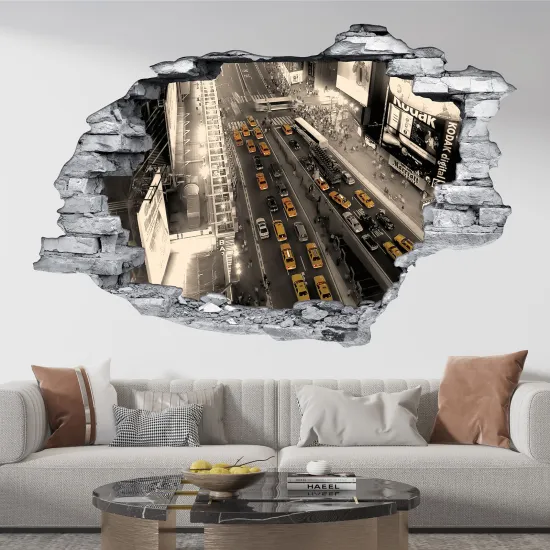 Hole In The Wall Sticker - Optical illusions - New York