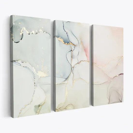 Triptych Canvas Prints - Marble effect