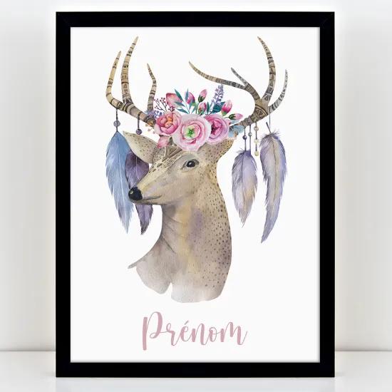 Personalized Kids Poster - Deer