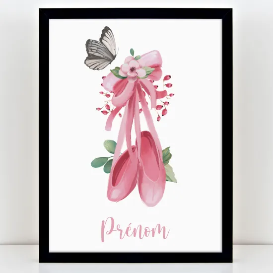 Personalized Kids Poster - Ballet Flats