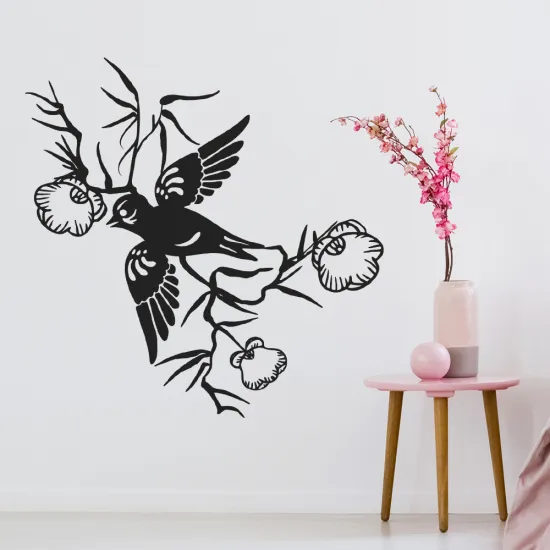Wall Sticker - Bird Flowers