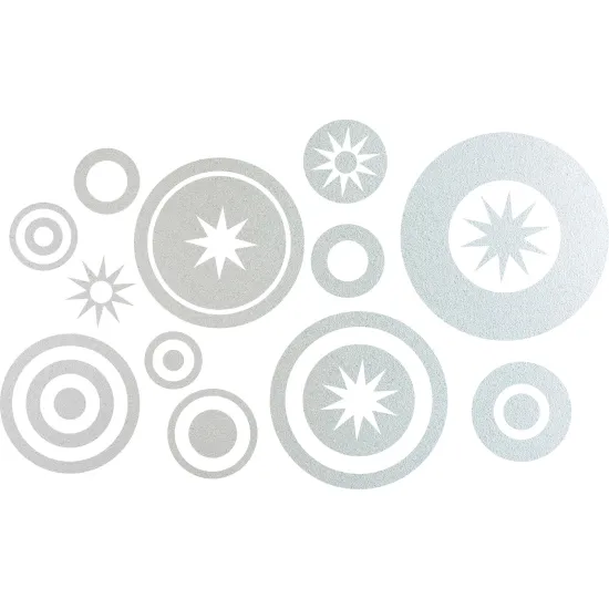 Frosted Window Glass Sticker - Set Of 12 Circles