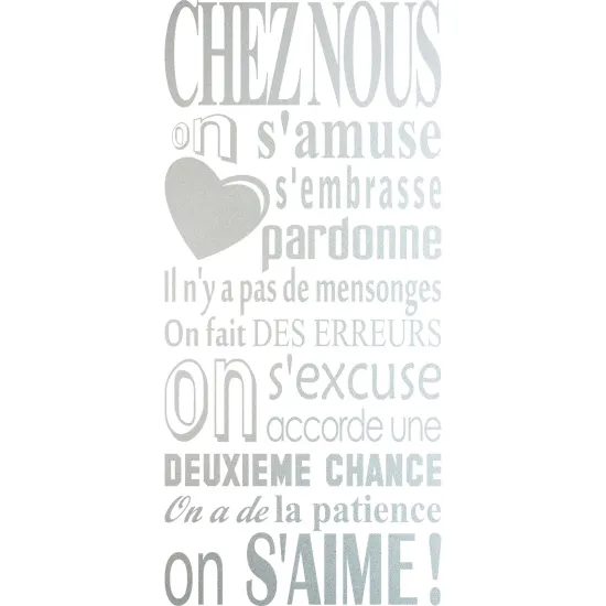 Frosted Window Glass Sticker - Quote At our place