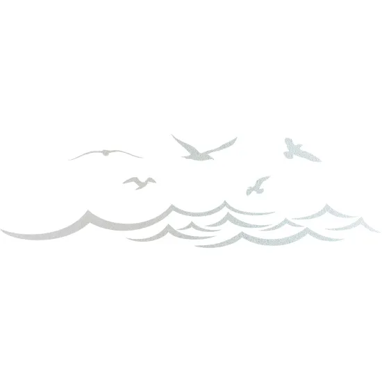 Frosted Window Glass Sticker - Sea Birds