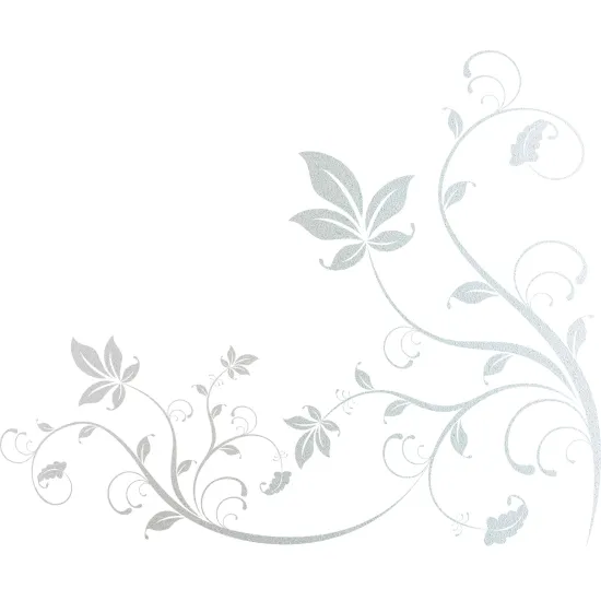 Frosted Window Glass Sticker - Floral branch
