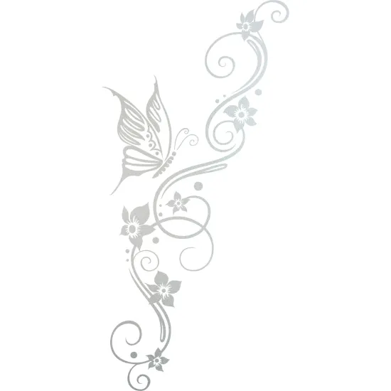 Stickers Dépoli - Fleurs Papillon