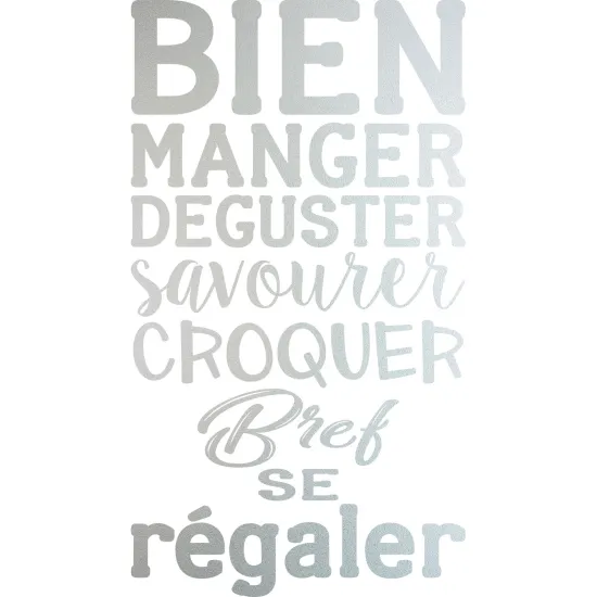 Stickers Dépoli - Citation Bien manger