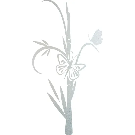 Vinilo Adhesivo Decorativo esmerilado - Flor Mariposas
