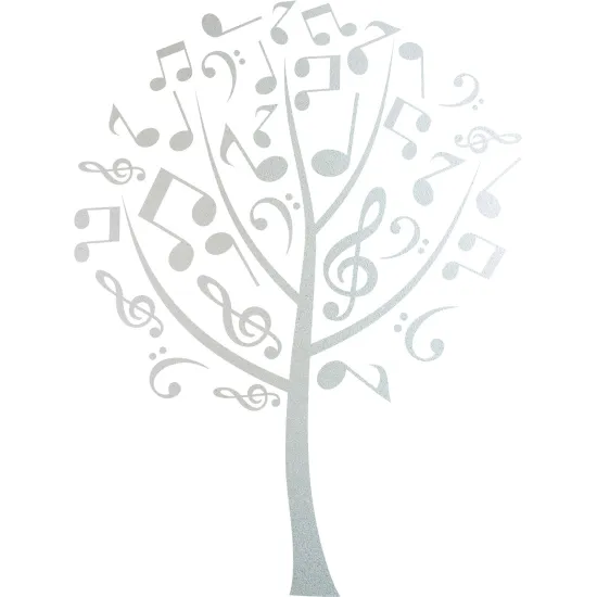 Vinilo Adhesivo Decorativo esmerilado - Árbol musical