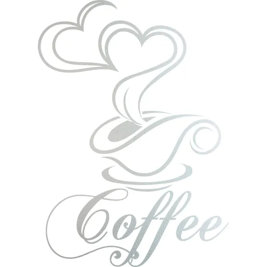 Frosted Window Glass Sticker - Coffee