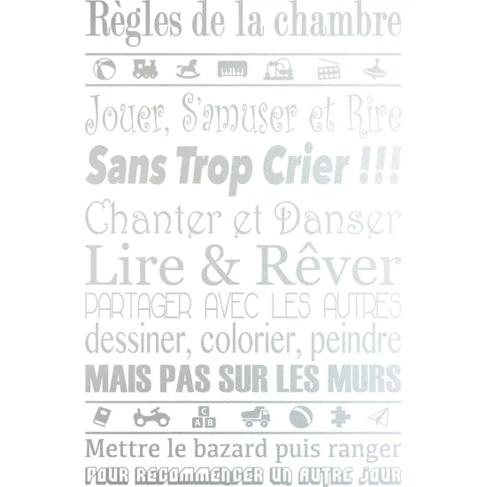 Stickers Dépoli - Citation Règles de la chambre
