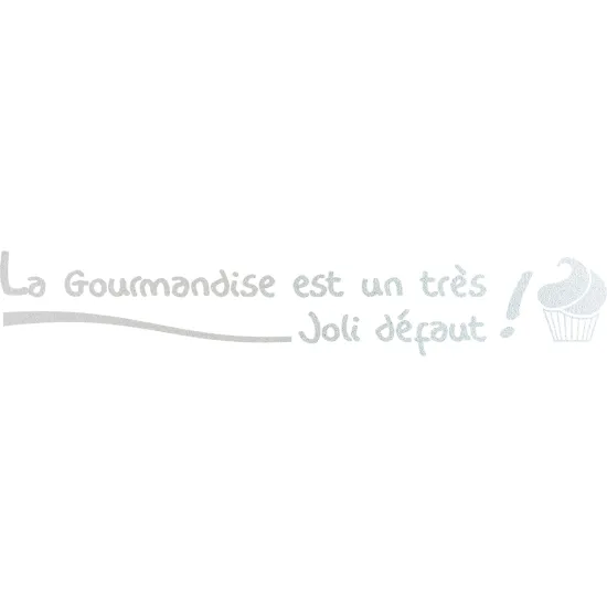 Frosted Window Glass Sticker - Gluttony Quote