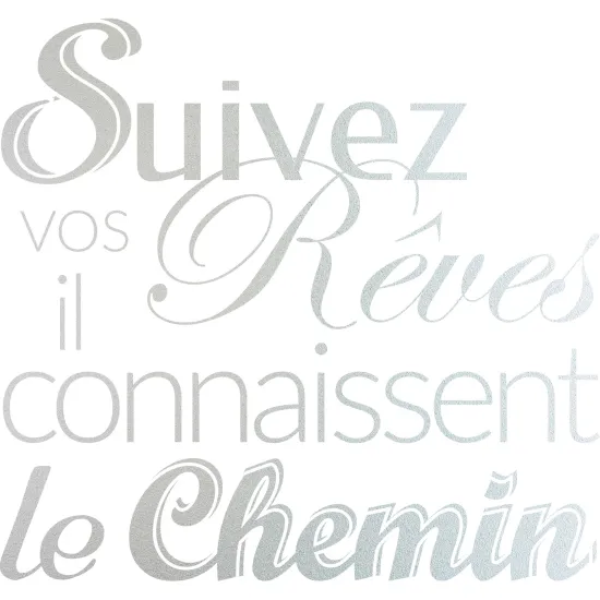 Stickers Dépoli - Citation Souriez vos rêves...