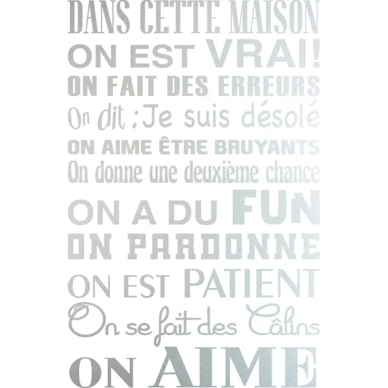Stickers Dépoli - Citation Règles de la maison