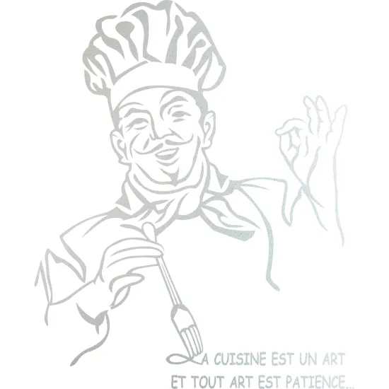 Vinilo Adhesivo Decorativo esmerilado - Cocina Chef