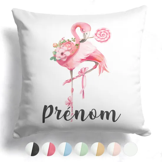 CojÃn bicolor personalizado - Flamenco rosa