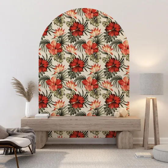 Arch Wall Sticker - Floral pattern
