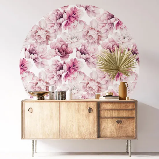 Stickers rond / cercle - Motif floral