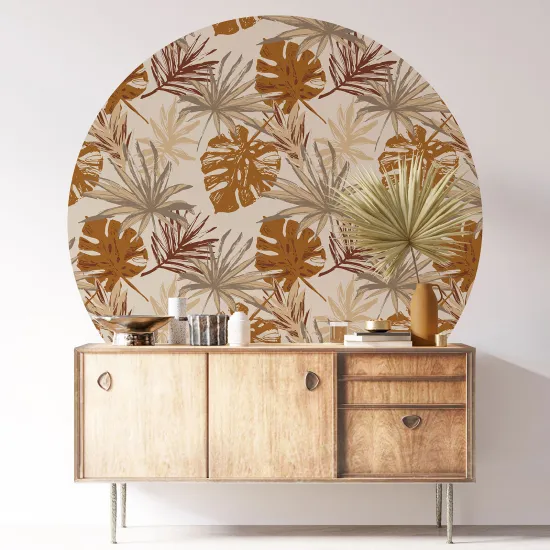 Stickers rond / cercle - Motif botanique