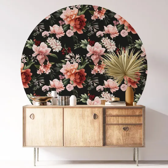 Vinilo Adhesivo Decorativo Redondo - Motivo floral
