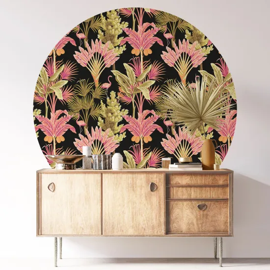Vinilo Adhesivo Decorativo Redondo - Motivo botánico