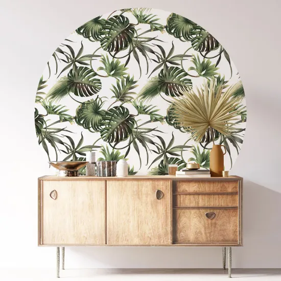 Vinilo Adhesivo Decorativo Redondo - Motivo botánico