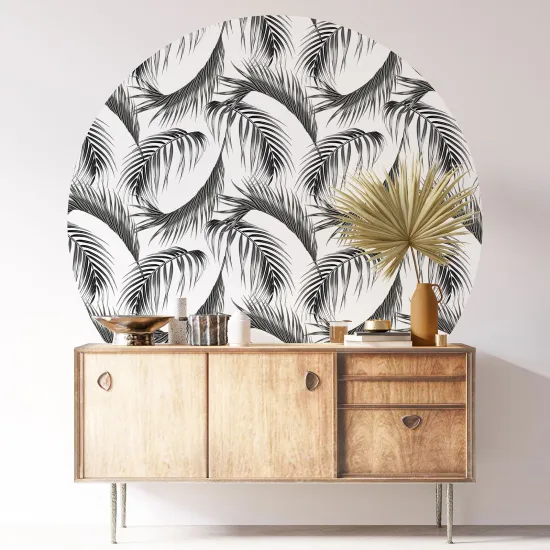 Stickers rond / cercle - Motif botanique