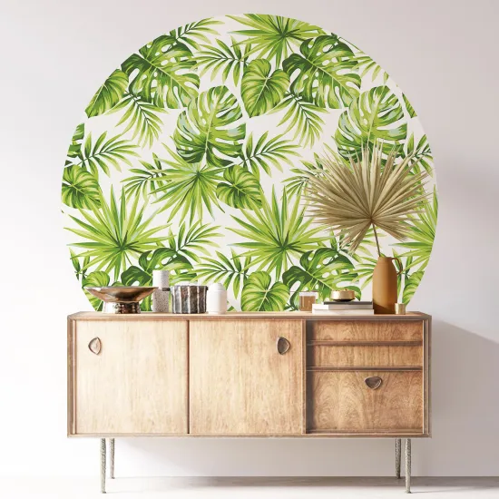 Stickers rond / cercle - Motif botanique