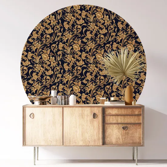 Stickers rond / cercle - Motif floral