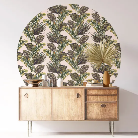 Stickers rond / cercle - Motif botanique