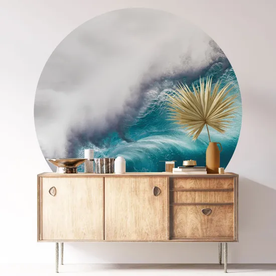 Round / Circle Wall Sticker - Waves
