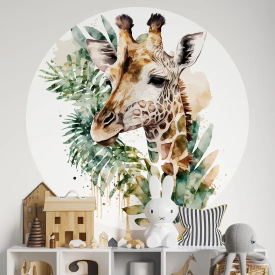 Vinilo Adhesivo Decorativo Redondo para niños - Infantiles - Jirafa