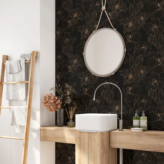 Aufkleber Badezimmer - Blumen