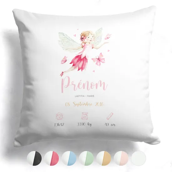 Personalized Baby Birth Pillow - Fairy