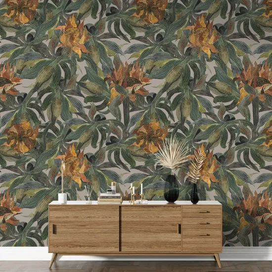 XL Wall Mural - Wallpaper - Floral pattern