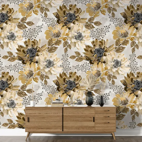 Papier peint motif XL - Motif floral