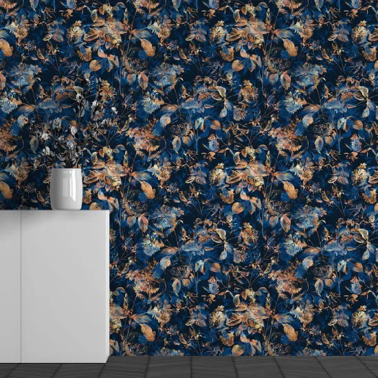 Panoramic Wallpaper - Wall Mural - Flower Pattern