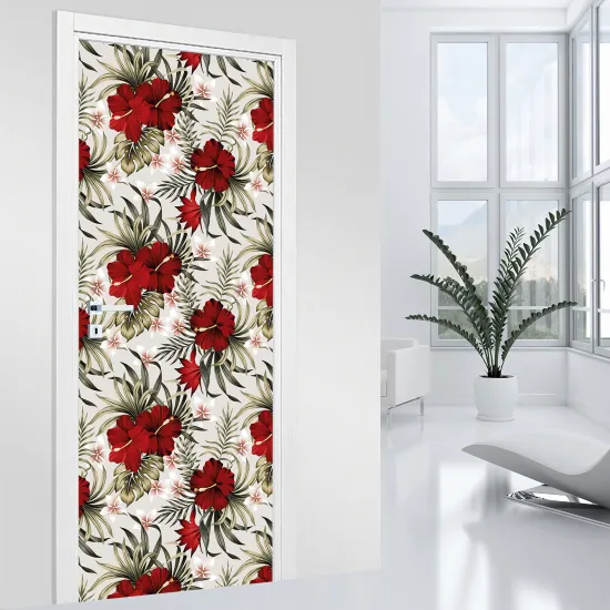 Stickers pour porte - Fleurs