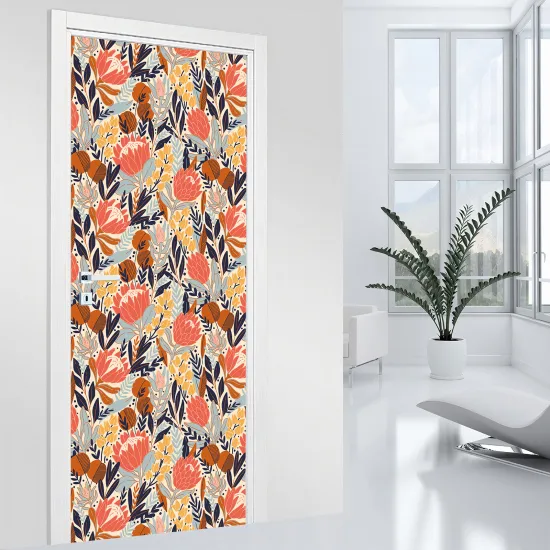 Stickers pour porte - Fleurs