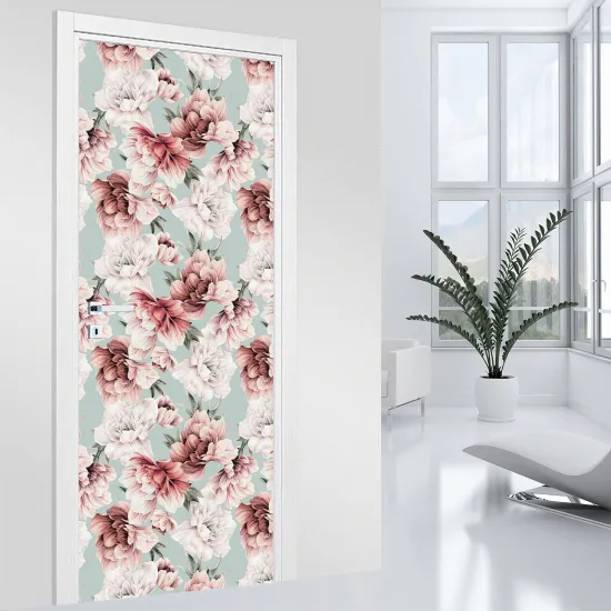 Door Sticker - Decal - Flowers