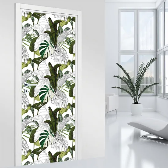 Door Sticker - Decal - Leaves