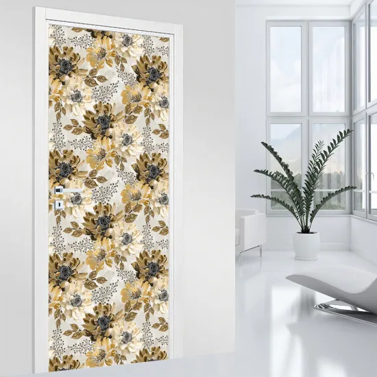 Door Sticker - Decal - Flowers