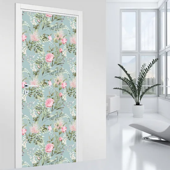 Door Sticker - Decal - Flowers