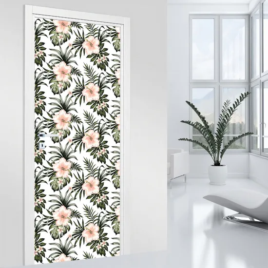 Door Sticker - Decal - Flowers