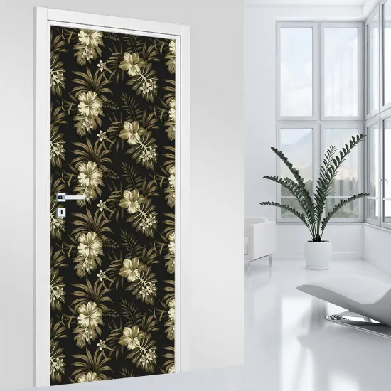 Door Sticker - Decal - Flowers