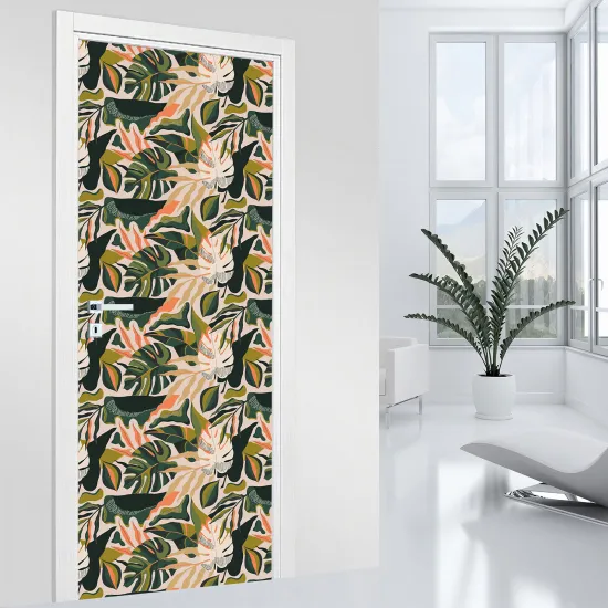 Door Sticker - Decal - Leaves