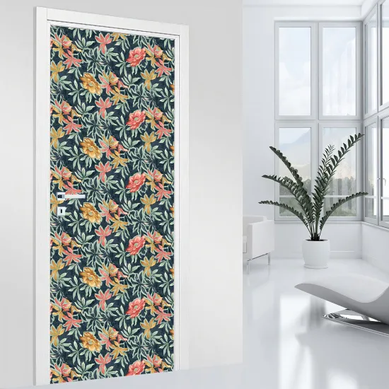 Door Sticker - Decal - Flowers