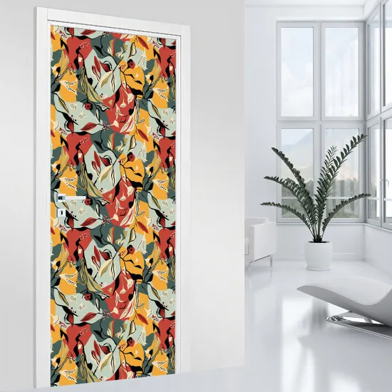 Door Sticker - Decal - Leaves