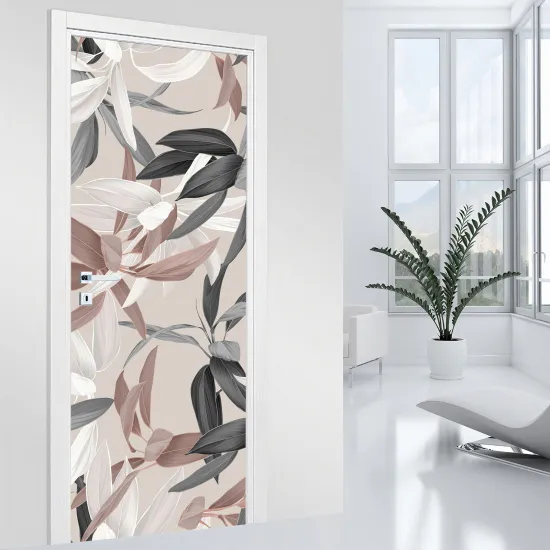 Door Sticker - Decal - Leaves